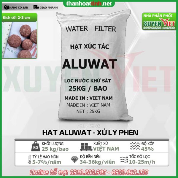 Hat Aluwat loc nuoc hat xuc tac tim xu ly nuoc phen 600x600 - 4 C&aacute;ch khử ph&egrave;n nước giếng khoan hiệu quả [&iacute;t chi ph&iacute;]