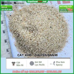 Cát thạch anh chuyên lọc nước - giảm phèn, cặn, kết tủa cát thạch anh khô - chuyên bắn tàu, khuôn đúc (0,4-0,8mm)