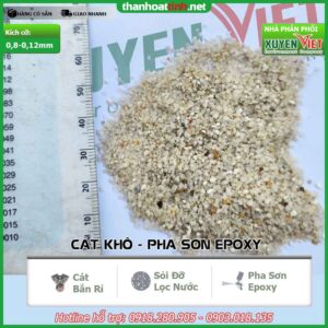 Cát thạch anh chuyên lọc nước - giảm phèn, cặn, kết tủa cát thạch anh khô - chuyên bắn tàu, khuôn đúc (0,8-0,12mm)