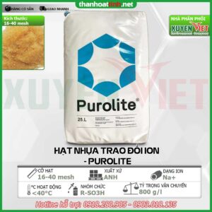Hạt nhựa cation Purolite C100 trao đổi ion