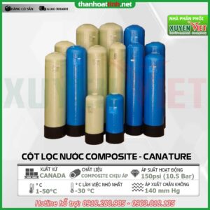 Cột lọc nước composite canature chính hãng Cột lọc nước composite canature chính hãng