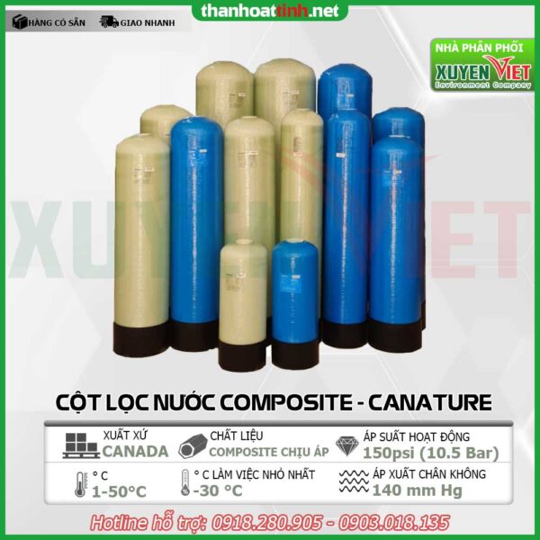 Báo giá bộ lọc phèn gia đình, công nghiệp giá rẻ cot loc nuoc composite canature chinh hang 600x600 - Báo giá bộ lọc phèn gia đình, công nghiệp giá rẻ