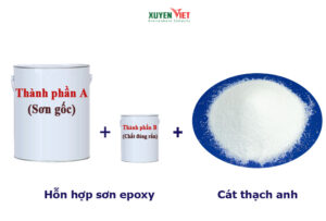Hỗn hợp sơn epoxy chống trượt và tỷ lệ trộn đúng cách