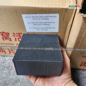 Than hoạt tính tổ ong lọc khí - khử mùi công nghiệp than hoạt tính tổ ong 10x50 - 400 iod