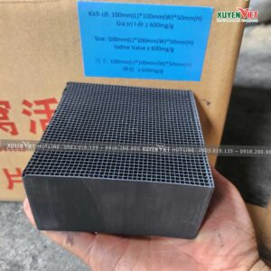 Than hoạt tính tổ ong lọc khí - khử mùi công nghiệp than hoạt tính tổ ong 10x50 - 600 iod