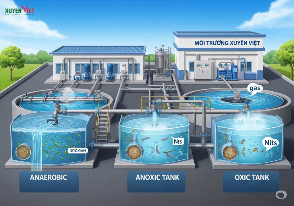 Tiêu chuẩn của 1 hệ thống thu gom nước thải cong nghe xu ly nuoc thai aao 1024x717 - Tiêu chuẩn của 1 hệ thống thu gom nước thải