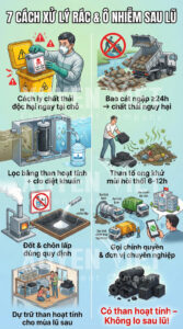 7 cách xử lý rác thải sau lũ an toàn nhất hiện nay
