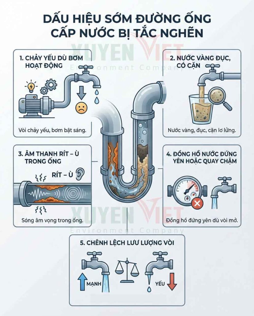 Dau hieu nhan biet duong ong cap nuoc tac nghen 825x1024 - Khắc phục đường ống cấp nước tắc nghẽn do ngộp hơi, đ&oacute;ng cặn