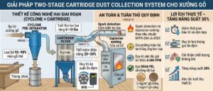 Giai phap Two Stage Cartridge Dust Collection System. Thiet ke he thong hut bui xuong go 300x129 - Trang chủ