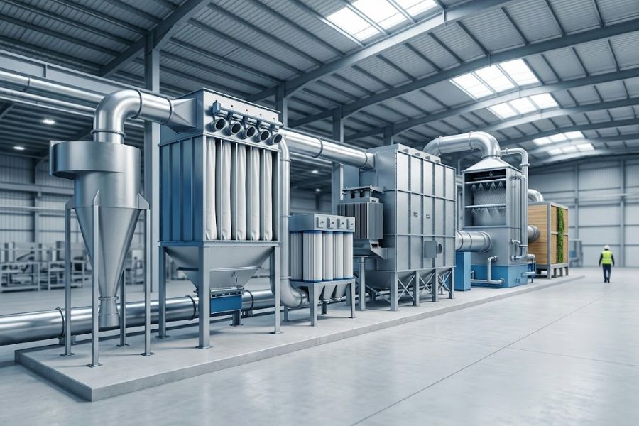 Hệ Thống Xử Lý Bụi Tốt Nhất Hiện Nay: So Sánh 7 Giải Pháp Hiệu Quả Cac cong nghe xu ly bui cong nghiep - Hệ Thống Xử Lý Bụi Tốt Nhất Hiện Nay: So Sánh 7 Giải Pháp Hiệu Quả
