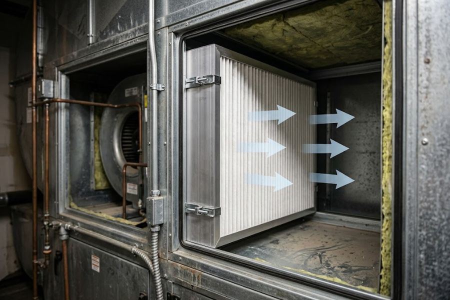 Báo Giá Màng Lọc HEPA H13 H14 Phòng Sạch Tiêu Chuẩn EN 1822 Mang loc khi HEPA trong he thong HVAC - Báo Giá Màng Lọc HEPA H13 H14 Phòng Sạch Tiêu Chuẩn EN 1822
